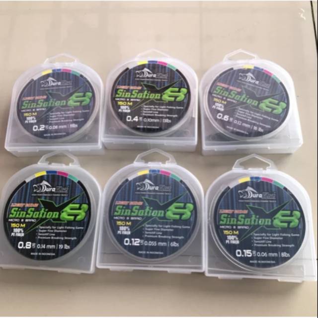 Senar PE X8 150 m Nomor 1.5